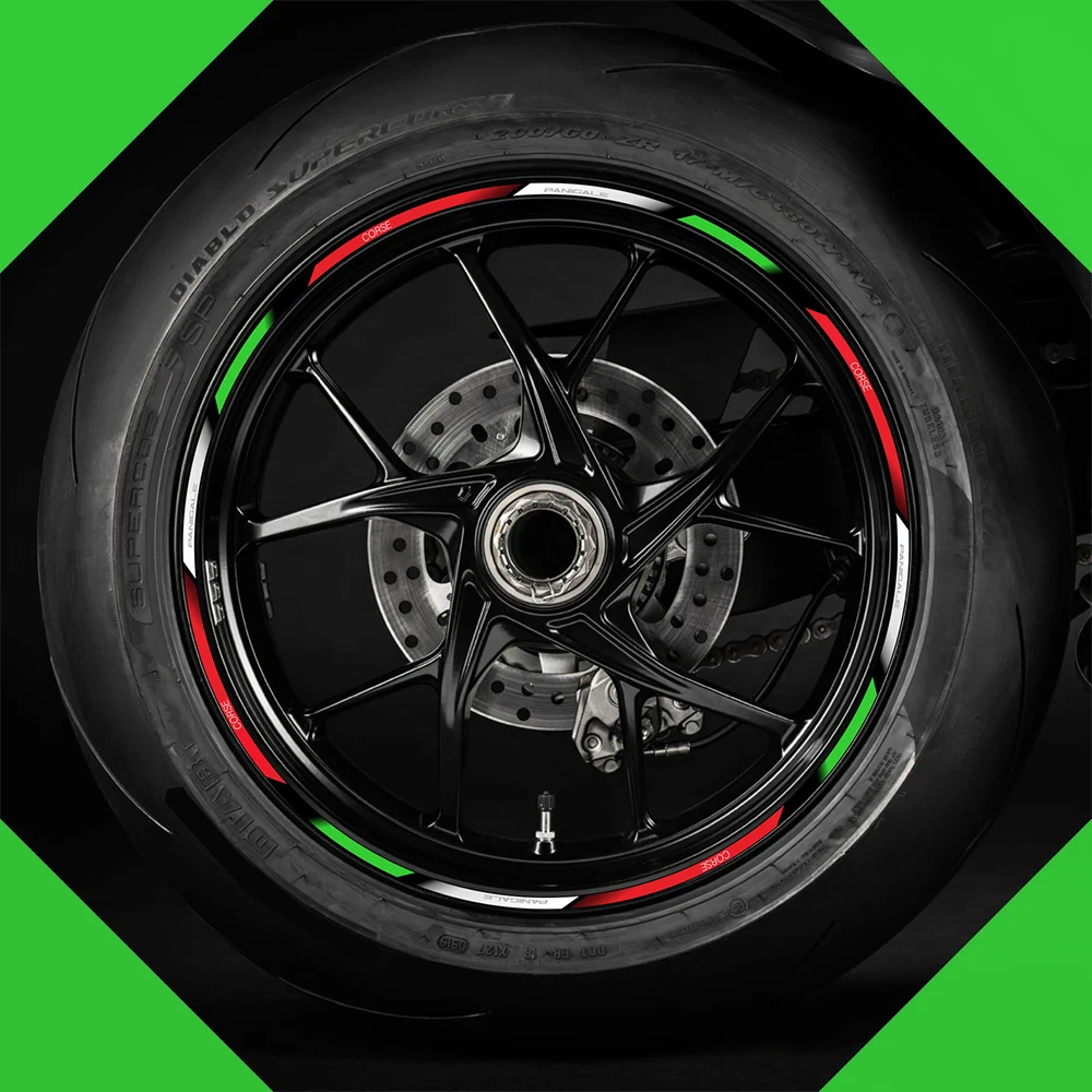 

Для v2 v4 848 1098 1198 evo 899 1199 959 1299 аксессуары для мотоциклов 17-дюймовые передние и задние наклейки колеса светоотражающие наклейки