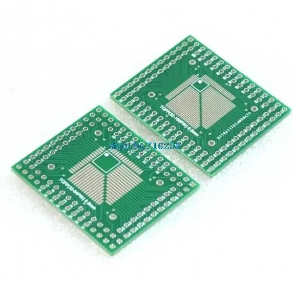 5Pcs FQFP TQFP 32 44 64 80 100 LQFP to DIP Transfer Board DIP Pin Board Pitch Adapter