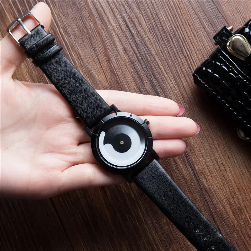 New 2022 Creative Rotation Watches Women Wristwatches Leather Strap Quartz Watch Men Women Sports Watches Fashion Watch Relogio