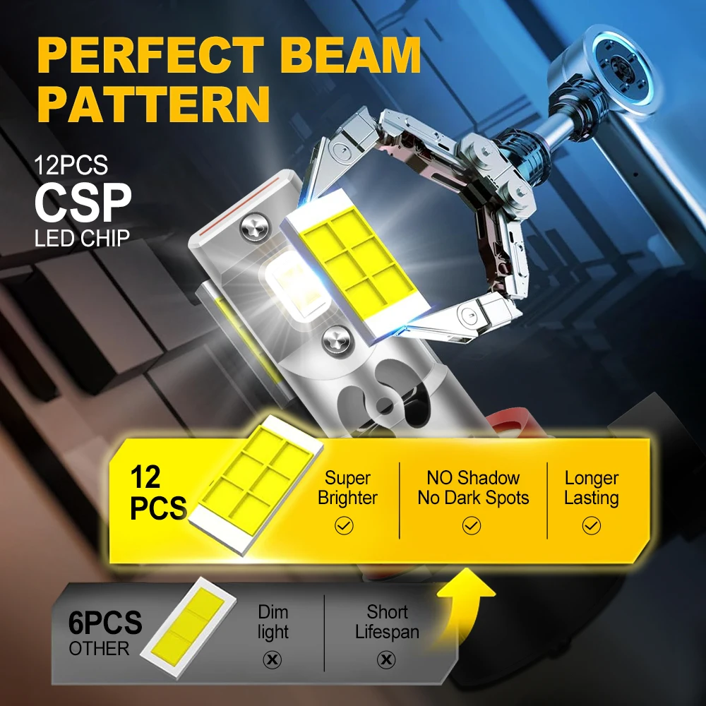 2 قطعة H11 H8 H9 LED المصباح الأبيض 6000K السوبر مشرق 30000LM السيارات المصابيح الأمامية 12 فولت ل تشيفي ماليبو LT LS سيدان 4-Door 2004-2012