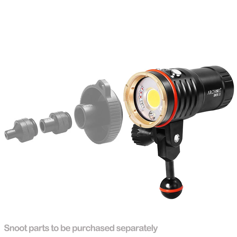 ARCHON DM20 II Scuba Diving Flashlight High CRI UV LED Diving Torch Waterproof Video Light for Photography Fill Light Lighting