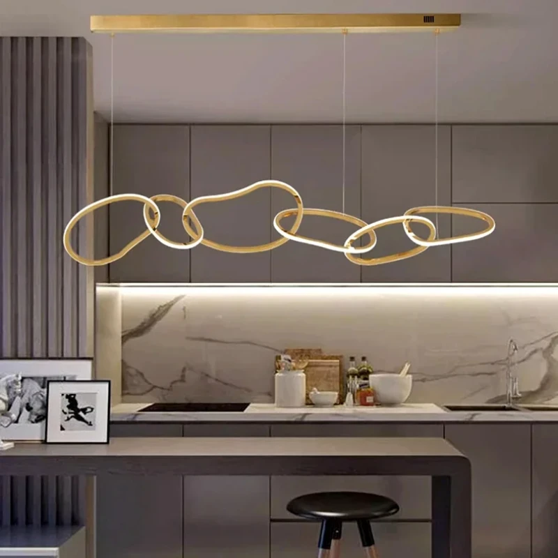 

Modern Home Decoration Ring Chandelier Used for Kitchen Dining Table Living Rooms Pendent Lamp Indoor Lighting Hanging Fixture