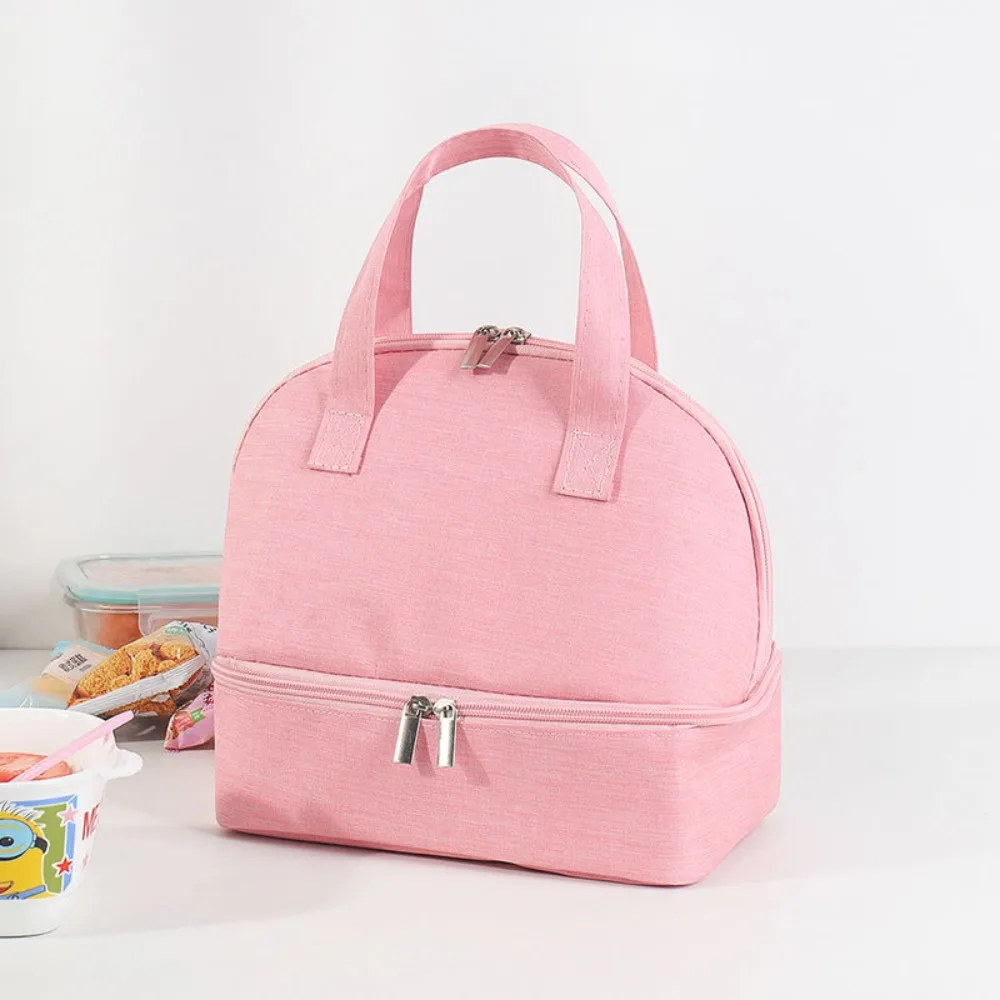 Student Portable Double-layer Insulated Bag for Work, Lightweight Handheld Lunch Box Bag with Rice Insulation Bag, Lunch Box Bag