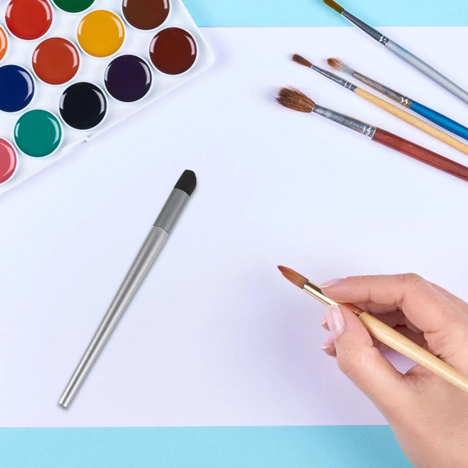 6 pçs óleo pastel esfregar caneta mistura esponja cabeça macia escova ferramenta de desenho suprimentos do estudante pintura a óleo vara suprimentos ferramenta de arte