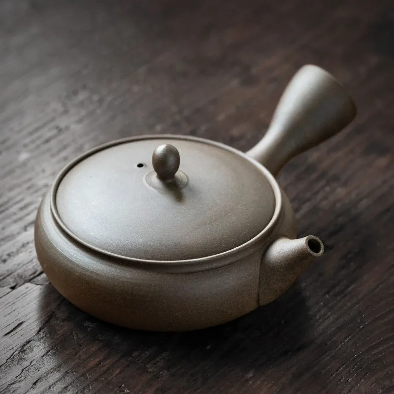 

Burning flat side handle urgent beard teapot, Japanese hand filtration, kung fu brewing teapot single pot