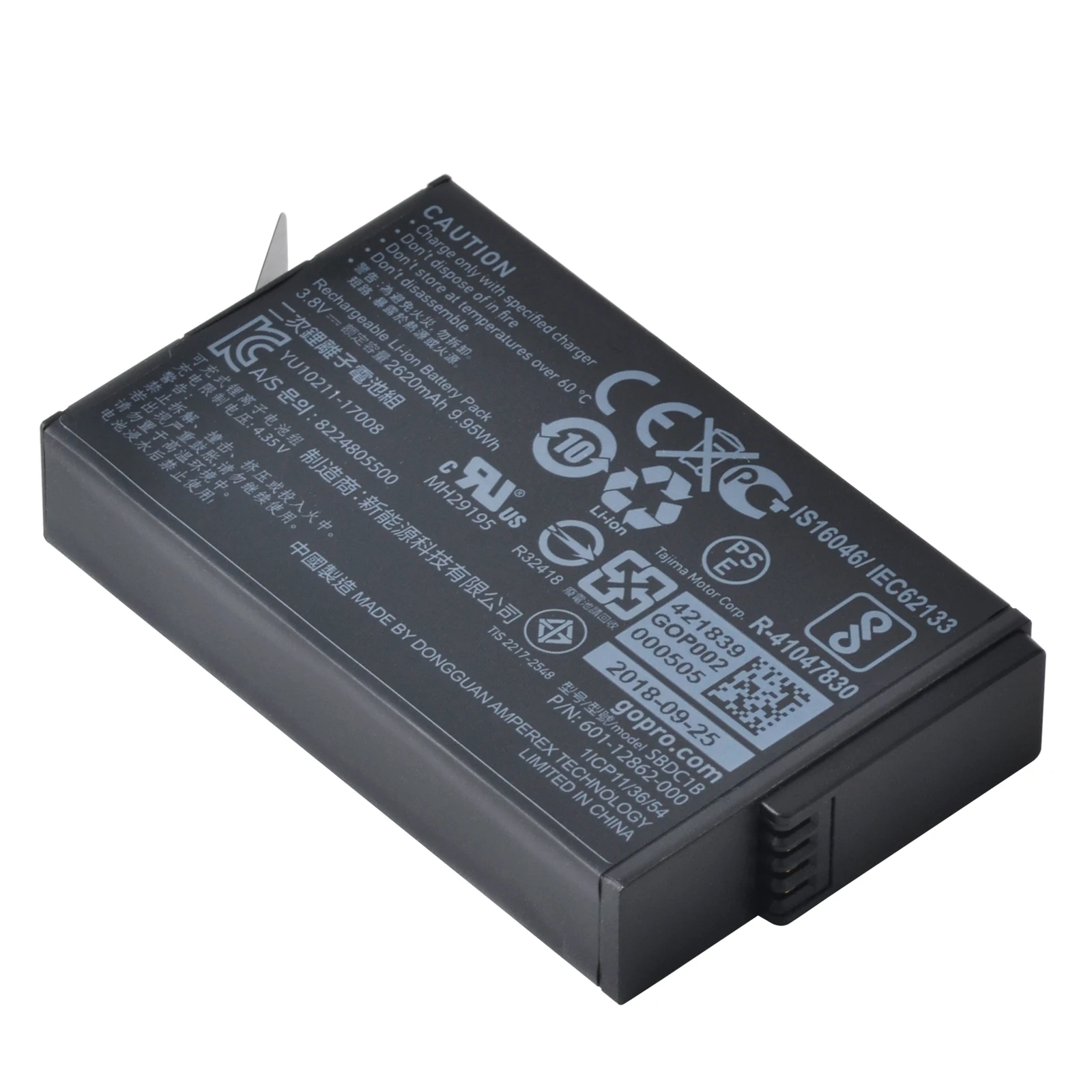 

For GoProFusion Battery 2620mAh ASBBA-001 Rechargeable Battery 601-12862-000 SBDC1B For Go pro Fushion VR 360 Action Camera