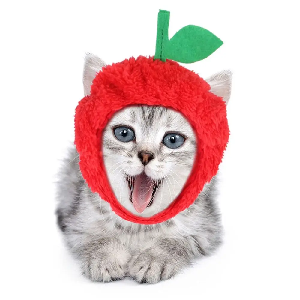 Pet Headwear Accessories Cat Hat Soft Cute Short Plush Headgear Small Puppy Cap Cosplay Costume