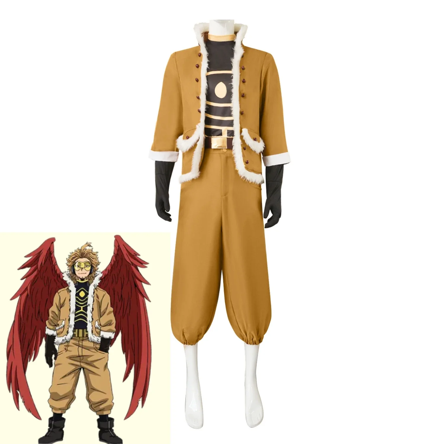 Anime Academia Takami Keigo Costume Cosplay Halloween Men gioco di ruolo parrucca di carnevale vestito giallo Costume Cosplay