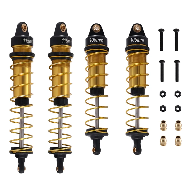 A63T-4Pcs Front And Rear Shock Absorber Damper For Arrma 1/10 SENTON Granite Typhon Big Rock 4X4 BLX Upgrade Parts 3