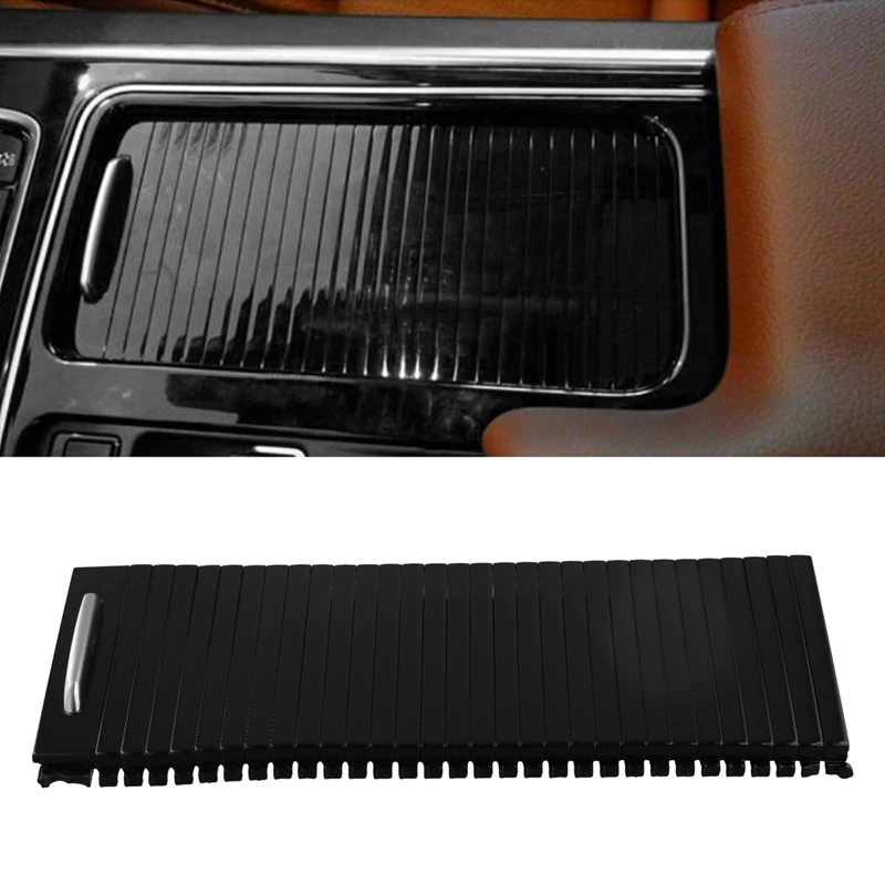 Car Center Console Water Cup Holder Roller Blind Drink Holder Trim Plate T2H3071 For Jaguar XE 2015-2018 XF 2016-2018