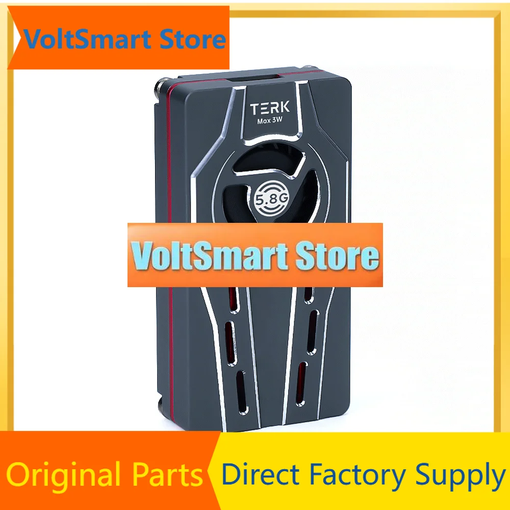 VoltSAxisflying TERK Max 5.8G 3W VTX Fan W/ CNC Heat Sink Dual Function-Buttons Built In MIC Silent For Long Range RC FPV Drone