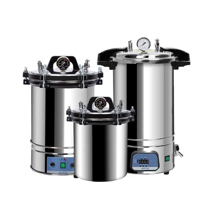 

Stainless Steel Portable High Pressure Steam Sterilization Pot Automatic Disinfection Pot High Temperature Sterilizer Laboratory