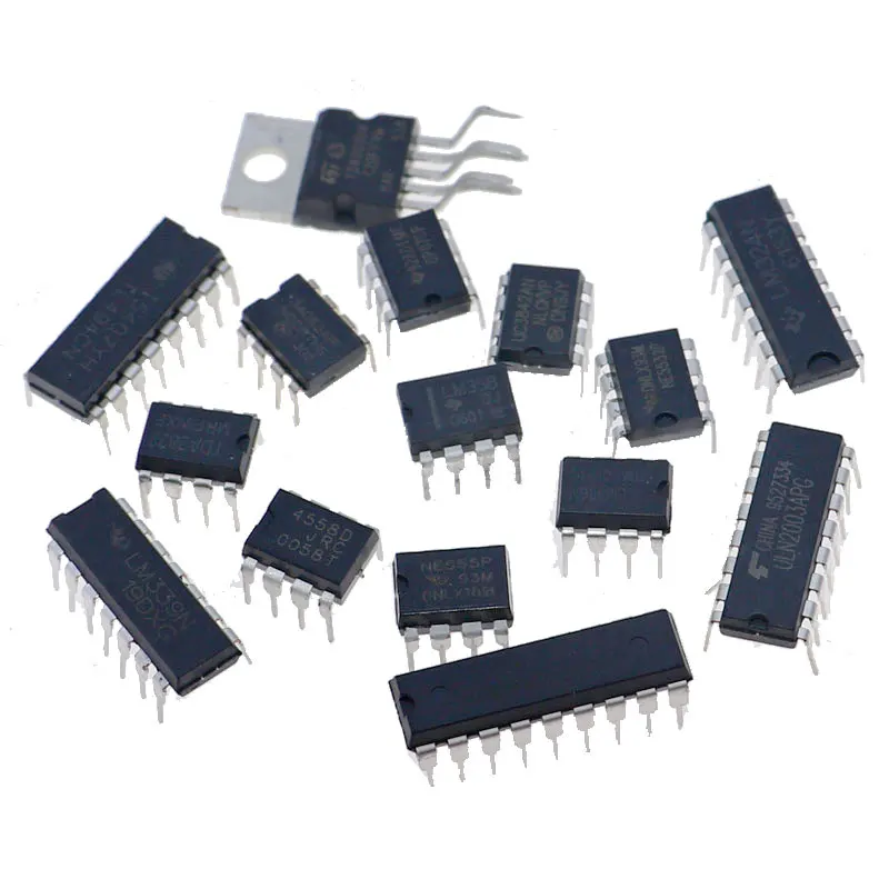 75pcs DIP IC chip kit set LM358 LM386 ULN2003 LM324 NE555 MC34063 TDA2822 JRC4558 OP07 TDA2030 ULN2803 LM339 NE5532 With box