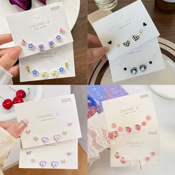 Summer Small Fresh Butterfly Tulip Earrings For Women Girls Cute All-match Set Resin Stud Earrings Korean Style Fashion Jewelry