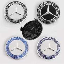 20Pcs 75mm Black Blue Wheel Center Cap Logo Hub Cover Badge Emblem For Mercedes Benz W205 W204 W212 A1714000025 Car Accessories