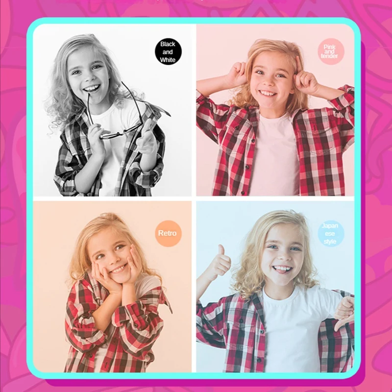 BNVN-Children Kids Camera Display Screen Mini Digital Video Recording Camera Educational Baby Birthday Camera