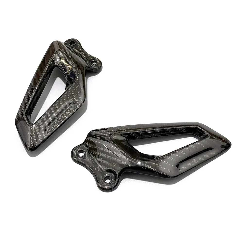 100% 3k Carbon Fiber For BMW S1000RR 2019-2023 Motorcycle Accessories Heel Plates Guards Footrests