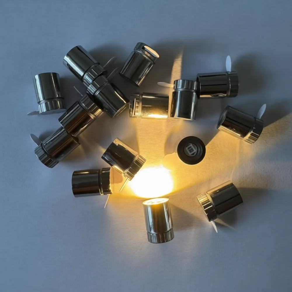 Handmade DIY LED Light Replacement For Spinning Pen Crystal Base Illuminated Component Portable Rotary Switch Gadgets