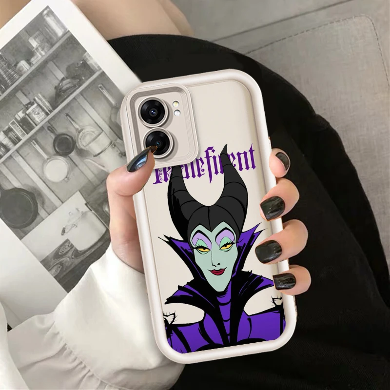 Disney Maleficent Art Eye Ladder For OPPO Find X5 X3 A58 A57 A55 A53 A54 A92 A74 A78 A98 A16 A94 A76 A72 5G Soft Phone Case