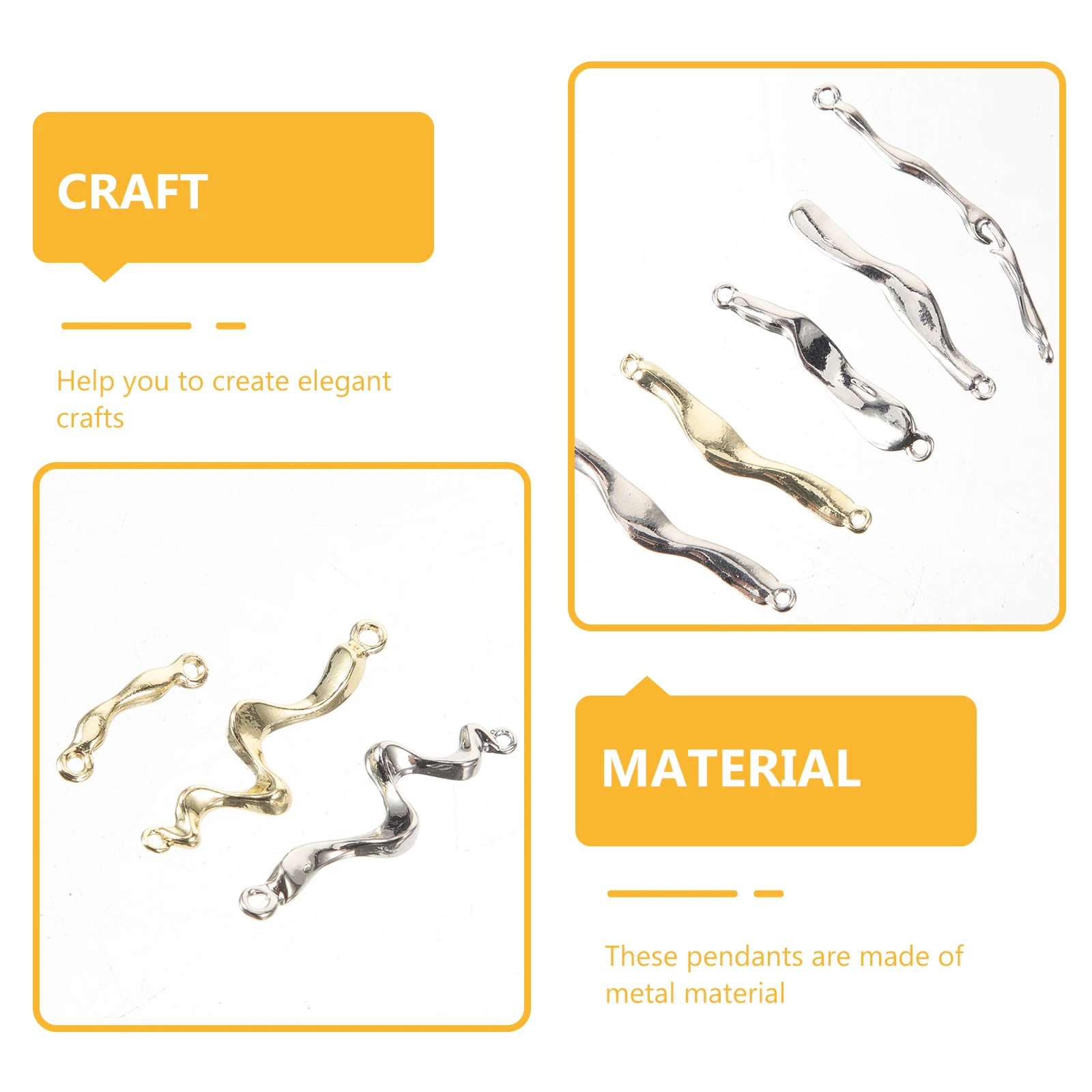 

10 Pcs Earring Accessories Connect Charms Metal Bracelet DIY Jewelry Jewellery Making Links Pendants for Necklace