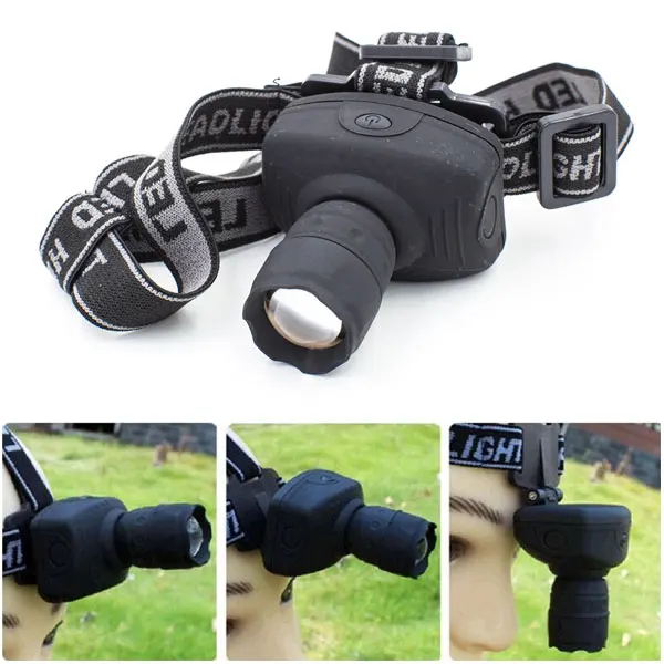 Headlamp Zoomable Head Lamp LED Head Flashlights 3 Modes Headlights Outdoor Camping Night Fishing Torch Flashlight Forehead