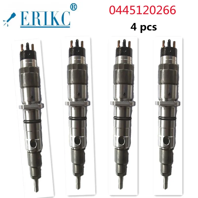 

ERIKC 4 PCS 0445120266 Common Rail Auto Diesel Injector 0 445 120 266 for Weichai: 612640090001 612630090012