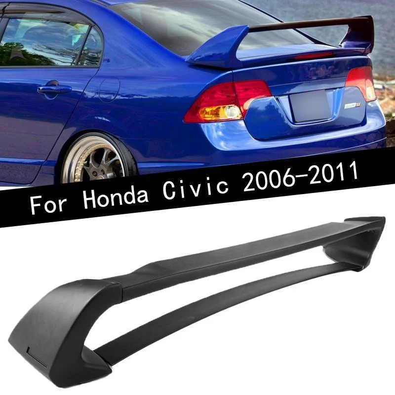 

Car ABS Rear Trunk Spoiler Wing Lip For Honda Civic 2006-2011 4DR 4 Door Mugen Style Tail Refit Car Styling Accessories