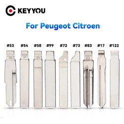 Keyyve 1 szt. VA2 HU83 SX9 nr 17 #53 #54 #58 #72 #73 #83 #99 #122 dla Citroen C4L triumf dla Peugeot 307 207 kluczyka samochodowego pusty klucz