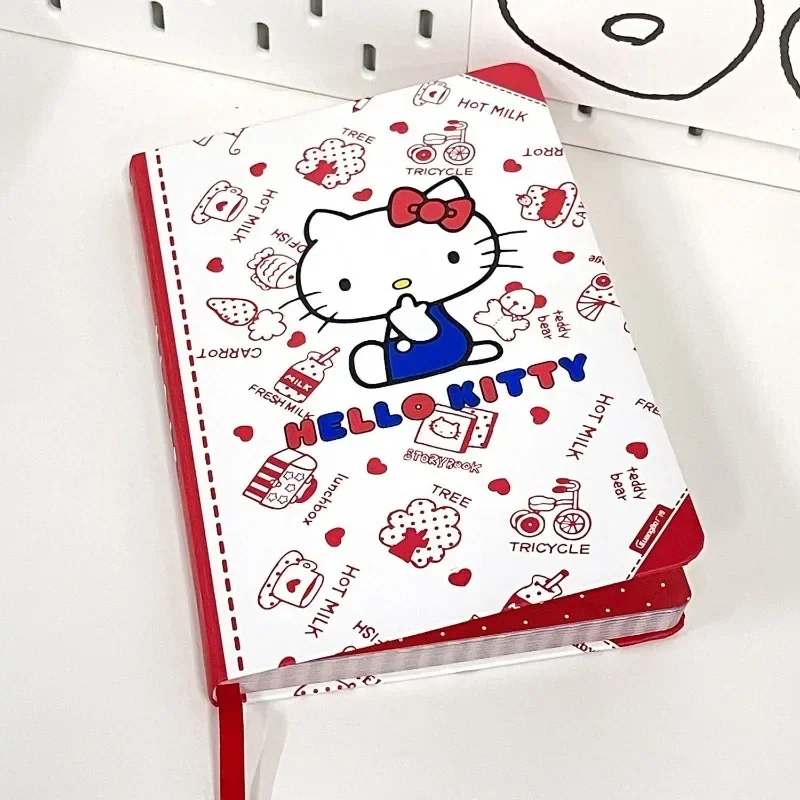 Sanrio Hello kitty Notebook studente di bell\'aspetto Cute Girly Heart Hard Shell pagina da colorare apprendimento cancelleria blocco note giocattoli