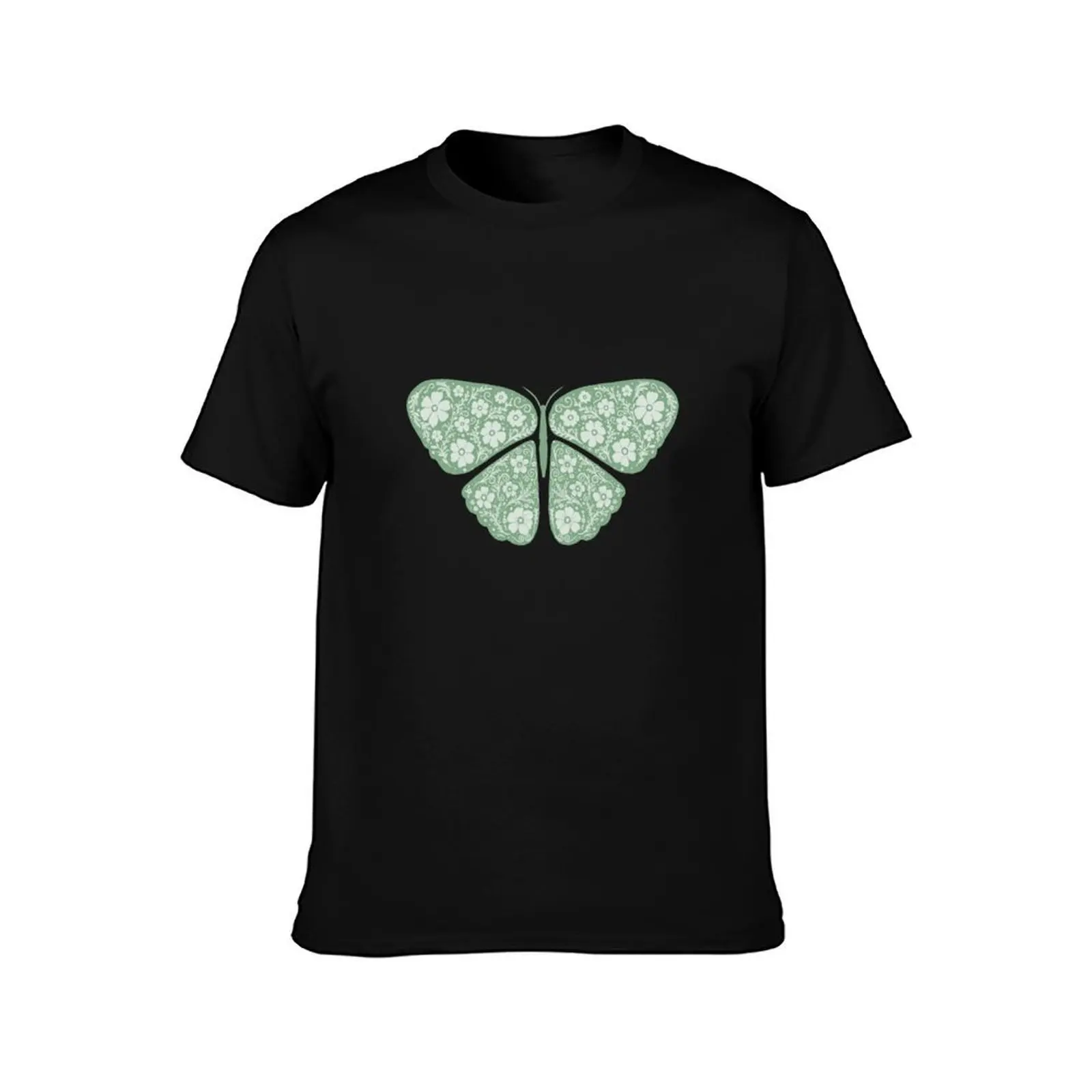 Sage Butterfly T-Shirt Classic Graphic Short Sleeve Top T-Shirt