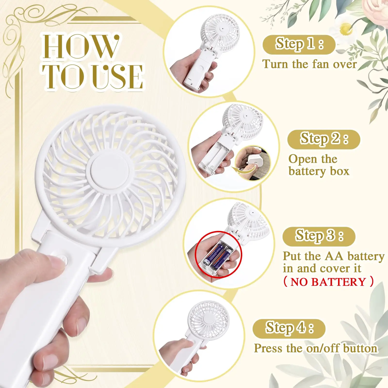 10-200Pcs Portable Handheld Fan Bulk Wedding Fan Personal Hand Held Fan Mini Portable Fans for Wedding Bachelorette Party Favor