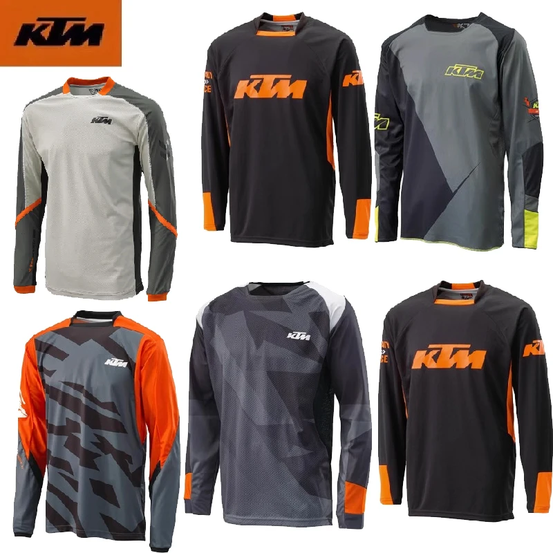 

KTM Motorcycle T-shirt F1 Racing Men breathable Long Sleeve Mountain Downhill Bike Clothes DH MTB Offroad Motocross Jerseys