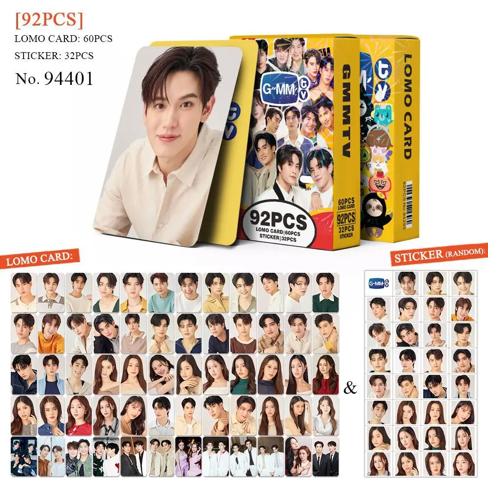 Pre-order 92 Small Cards of GMMTV Thailand Merchandise Collection Small Cards Star Photo Cards Stickers Double-sided LOMO