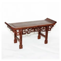 Nature Redwood Pedestal, Traditional Asian Design, Stone Vase, Teapot Collection Display, Rectangle Stand