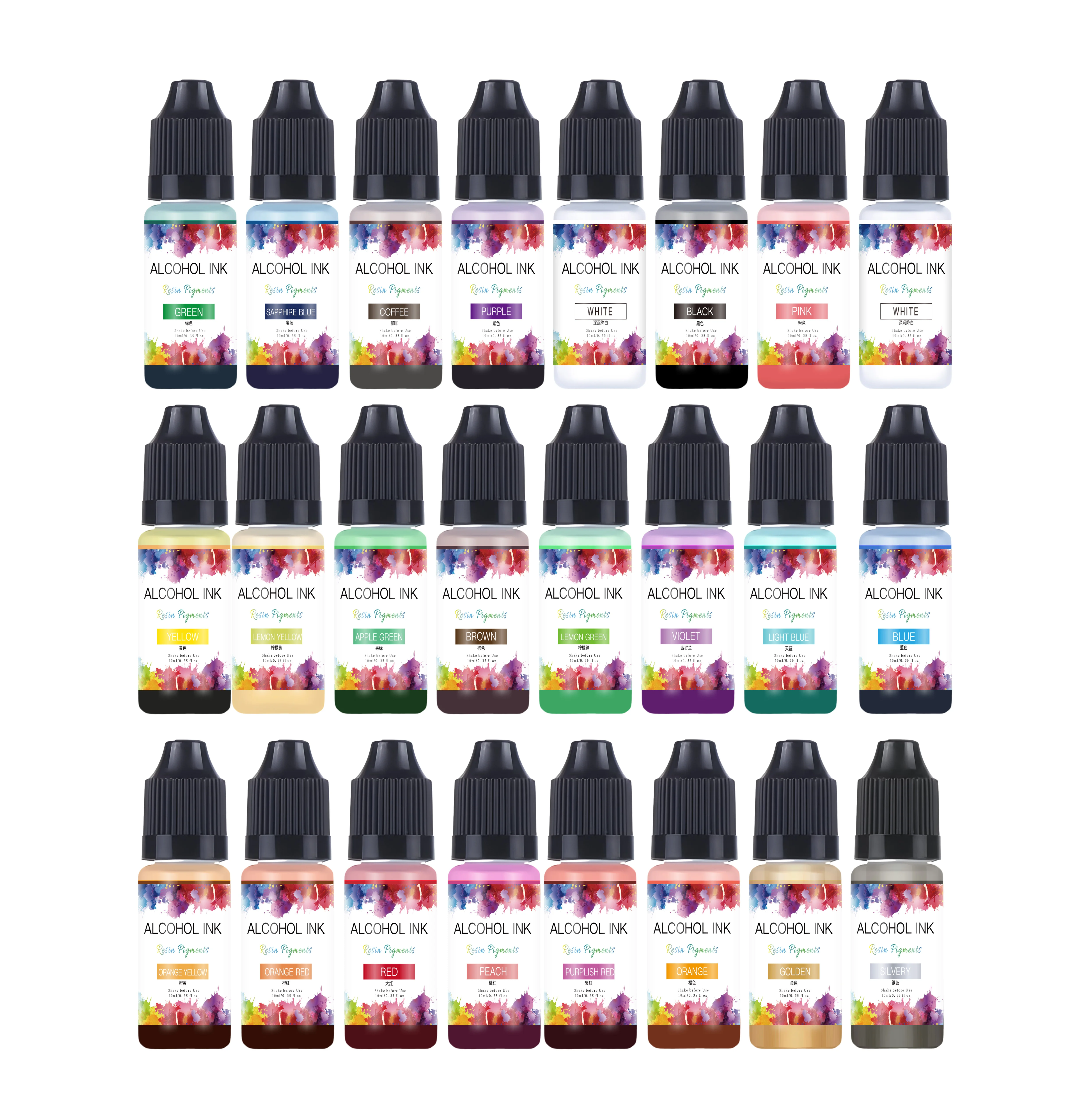 22 Colors 10ml UV Epoxy Resin Pigment Coloring Dye DIY UV Epoxy Resin Jewelry Making Crafts Tools Nail Art Decoration