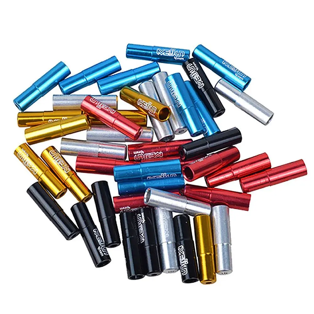 10PCS 4mm / 5mm Bike Cable Caps Dust Cover Anodizing Technology Shift Cable End Cover Aluminum Not Deformed Cable End Tip