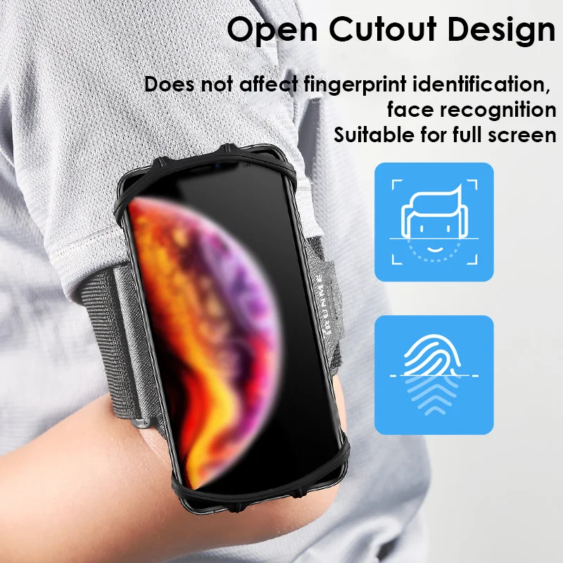For Sport or Riding Smart Phone Wristband Bag Sport Fitness Cycling Armband Compatible with Android and other phones