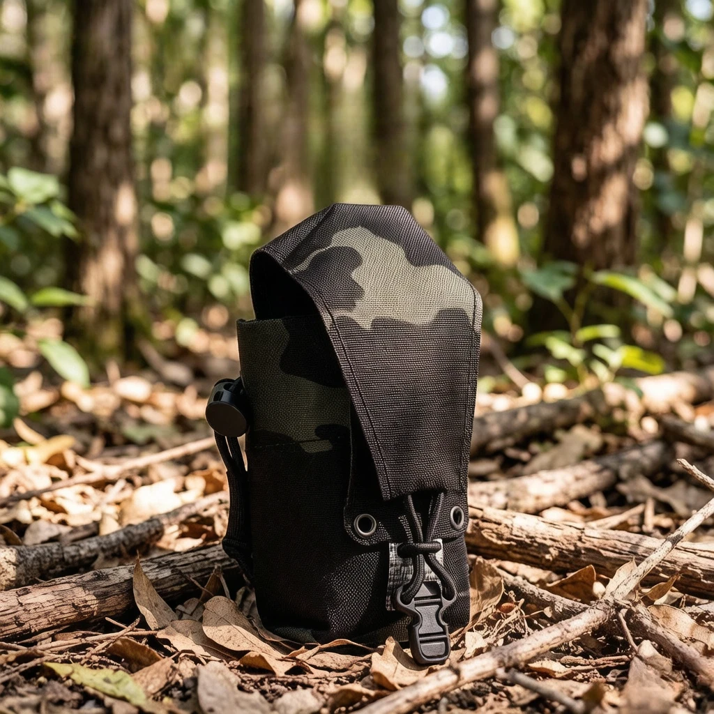 Tactical Belt Molle Attachment Bag, Single Radio Utility Pouch, Multifunctional Storage Holder, Scratch-Proof Durable for Gear