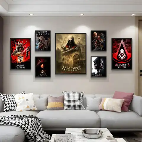 Assassin s Creed Good Quality Prints and Posters Waterproof Paper Sticker Coffee House Bar Posters Wall Stickers