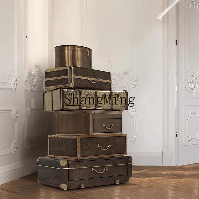 CL premium light luxury chest, safe deposit box rotatable storage villa luxury high-end artistic side cabinet