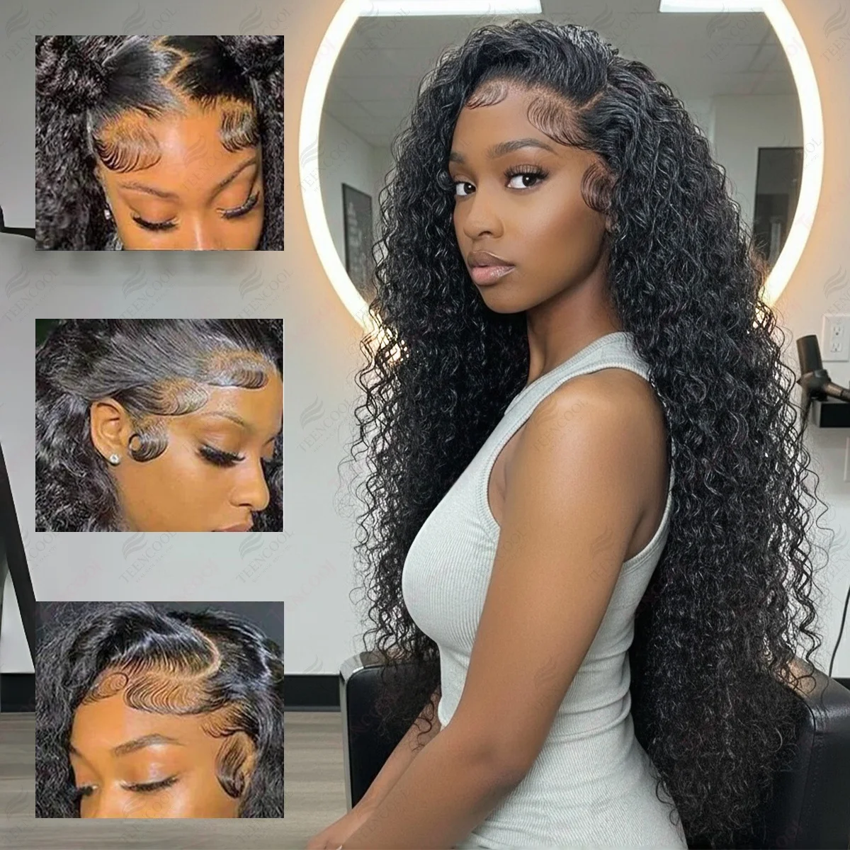 

30 40 дюймов 13x4 13x6 HD Парики фронта шнурка Человеческие волосы Глубокая волна Кружевные фронтальные парики Бразильские волосы Человеческие волосы Вьющиеся парики для женщин