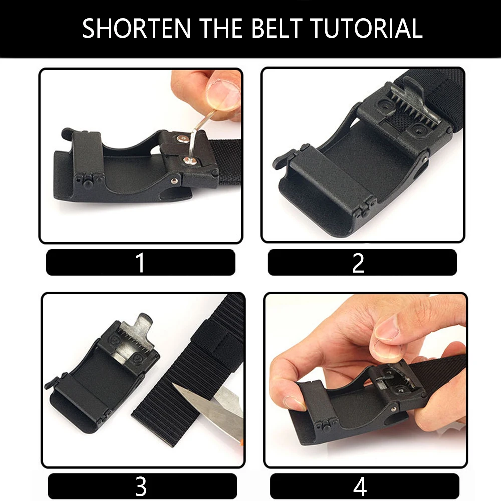 TUSHI Brand 4.3 Wide Thickened Gun Hanging Double-Layer Nylon Cloth Belt Versatile Outdoor Tactical Automatic Buckle Men's Belt