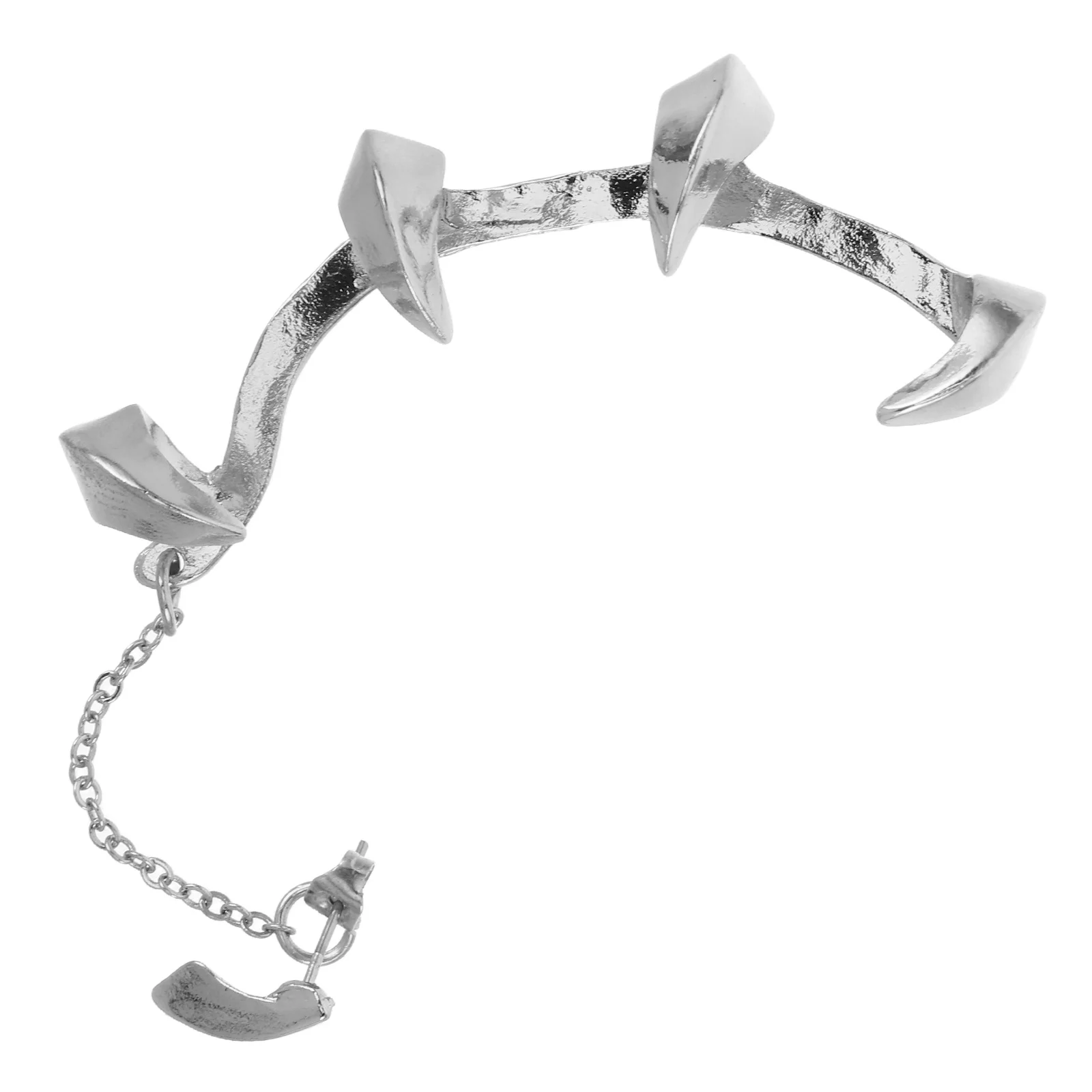 

Claw-shaped Ear Clips Earrings Bridesmaids Fashion Costume Silver Cartilage Climber Miss