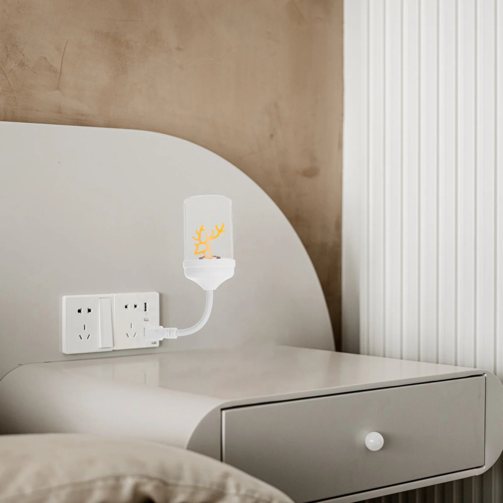 USB خيوط التنغستن ضوء الليل المحمولة أباجورة صغيرة الحديثة الحد الأدنى مصباح USB لقراءة طاولة غرفة النوم #1