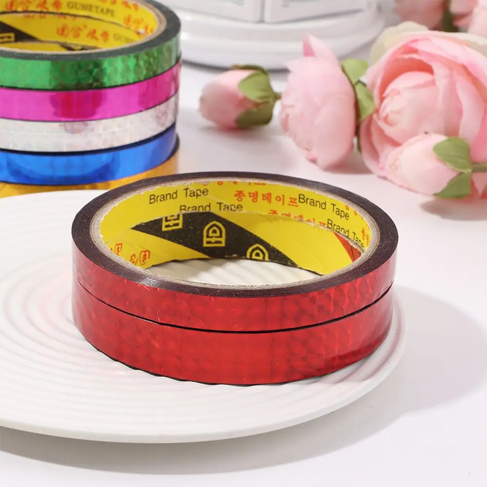 Colorful Kids Scrapbooking Tools Adhesive Sticker Shiny Wrapping Tape Decorative Sticky Stickers Laser Tape