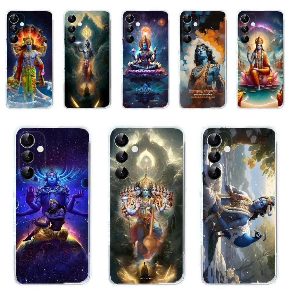 Vishnu Hare Krishna Phone Case Phone Case for Samsung Galaxy A71,70,52, 50, 40,31,A50,30S,21S,Note20ultra, Transparent Cover