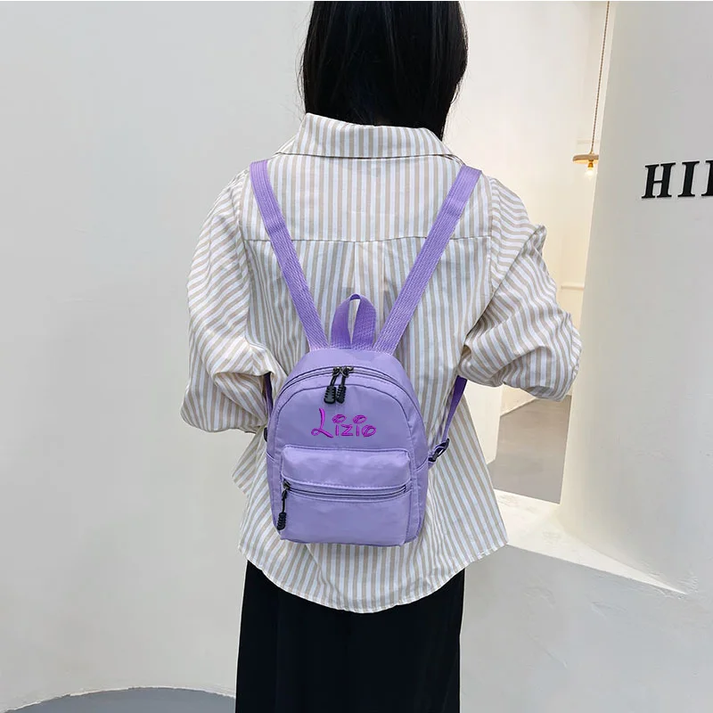 Personal isierte gestickte Name Nylon Rucksack Frauen Taschen Minit asche Frauen Rucksack Mode Student Rucksack Party Geburtstags geschenk