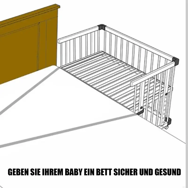 D0AF Adjustable Crib Guard Stabilizer Nonslip Security Lock For Baby Bed Safety