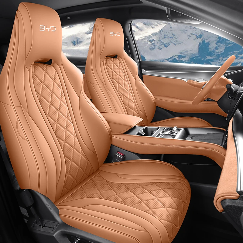 Luxury Interior Upgrade Car Seat Covers For BYD Sealion 7 Sea Lion 07 EV 2024 2025 Waterproof Leather Automotive Seat Cushion