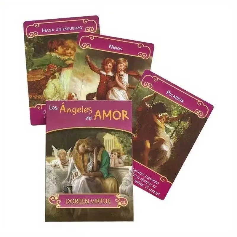 1 Box Of Los Angeles Del Amor Español, Romance Angels Oracle Cards, Spanish For Tarot, Divination Card Game Board Game Cards